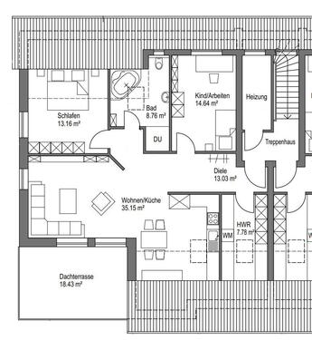 Foto - 3.5 Zimmer Dachgeschoßwohnung zur Miete in Oldenburg
