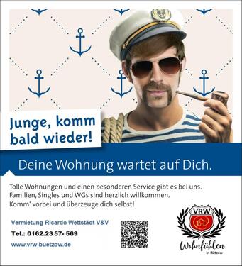 Foto - 2 Zimmer Dachgeschoßwohnung zur Miete in Bützow