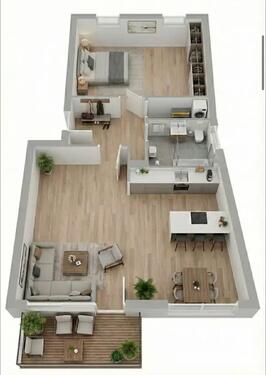 Foto - 2 Zimmer Wohnung zum Verkauf 69,5qm Göggingen Kernsaniert