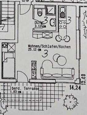 Foto - 1 Zimmer Erdgeschoßwohnung zur Miete in Dörfles-Esbach