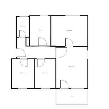 Foto - Helle Vier-Zimmer-Wohnung mit Balkon und neuem Bad
