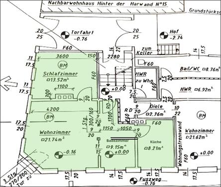 Foto - 2 Zimmer Erdgeschoßwohnung zur Miete in Mühlhausen (Thüringen)