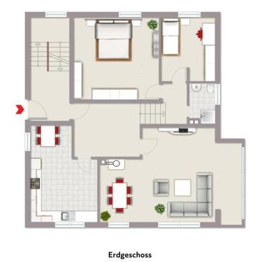 Foto - 3 ZKB Wohnung mit großer Terrasse und Garten