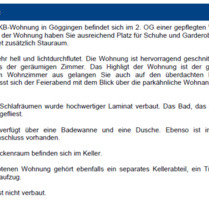 Wohnung zu vermieten - 1.150,00 EUR Kaltmiete, in Augsburg (PLZ: 86199) Bergheim