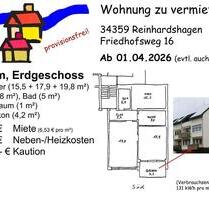 Wohnung zu vermieten - 490,00&nbsp;EUR Kaltmiete, ca.&nbsp; 75,00&nbsp;m&sup2; in Reinhardshagen (PLZ: 34359)