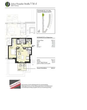 Foto - 2 Zimmer Etagenwohnung zur Miete in Hamburg