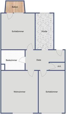 Foto - 3 Zimmer Etagenwohnung zur Miete in Solingen