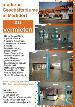 Foto - Gewerbe Räume in Markdorf 228 qm zu vermieten