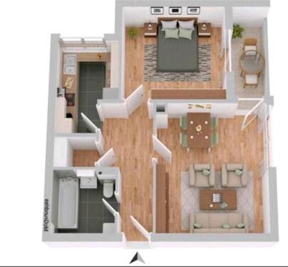 Foto - 2 Zimmer Eigentumswohnung - 195.000,00&nbsp;EUR Kaufpreis, ca.&nbsp; 56,00&nbsp;m&sup2;