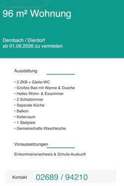 Foto - Wohnung zu vermieten - 800,00&nbsp;EUR Kaltmiete, ca.&nbsp; 96,00&nbsp;m&sup2;