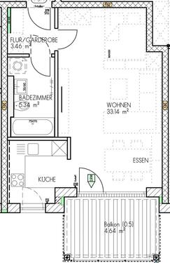 Foto - 1 Zimmer Etagenwohnung zur Miete in Rosenheim
