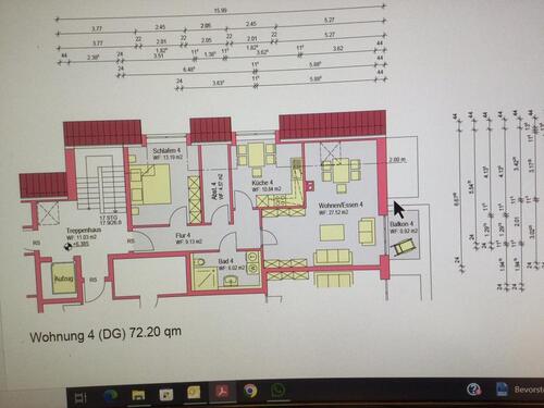 Foto - Dachwohnung mit Balkon zu vermieten