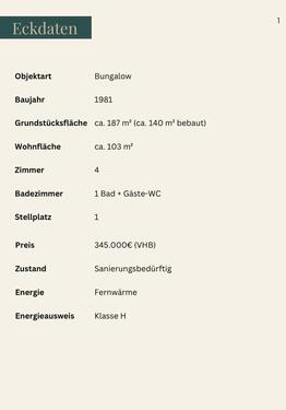 Foto - 4 Zimmer Bungalow zum Kaufen in Braunschweig