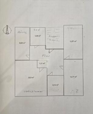 Foto - 4 Raum Wohnung in Malchin - 450,00&nbsp;EUR Kaltmiete, ca.&nbsp; 74,95&nbsp;m&sup2;