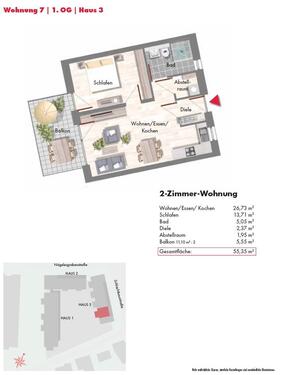 Foto - 2.5 Zimmer Etagenwohnung zur Miete in Rottweil