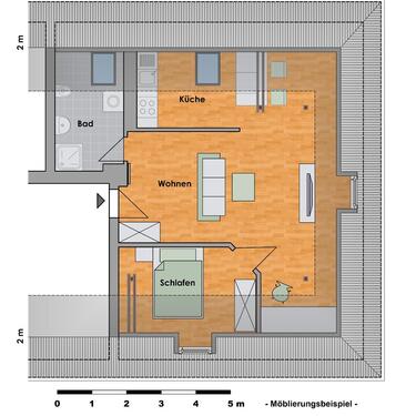 Foto - 2 Zimmer Dachgeschoßwohnung zur Miete in Halle (Saale)