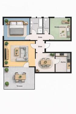 Foto - Großzügige 4-Zimmer-Erdgeschosswohnung mit Terrasse und Gartennutzung
