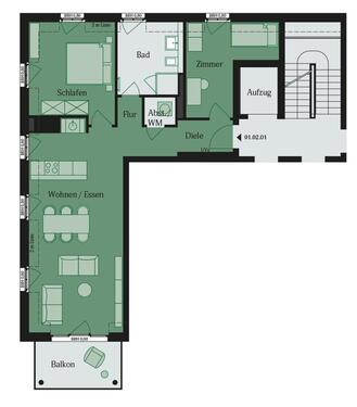 Foto - 3 Zimmer Etagenwohnung in Mühlheim am Main