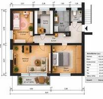 Schöne 3-Zimmer-Wohnung, ruhige Sackgasse, Balkon, Garten - Köngen