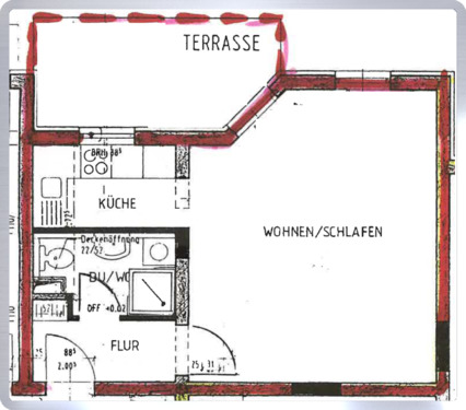 Foto - 1 Zimmer Etagenwohnung zur Miete in Mittweida