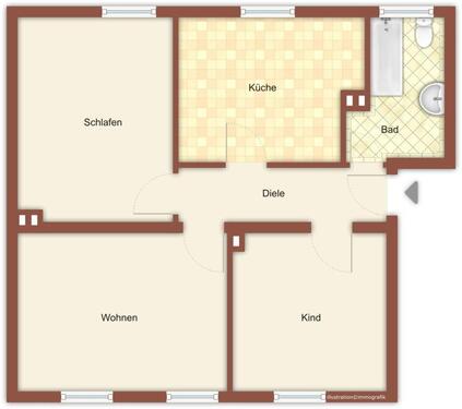 Foto - 3 Zimmer Etagenwohnung zur Miete in Mönchengladbach