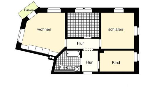 Foto - 3 Zimmer Dachgeschoßwohnung zur Miete in Heidenau