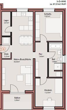 Foto - 3 Zimmer Wohnung (2. OG m. Aufzug) in Gerolzhofen 