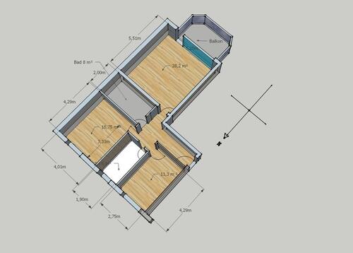 Foto - schöne Eigentumswohnung 81m² mit Parkettboden