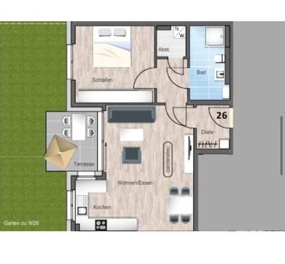 Foto - 2 Zimmer Wohnung Backnang zentral, seniorengerecht, neuwertig