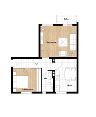 Foto - 2 Zimmer Wohnung zu vermieten mit PKW-Stellplatz