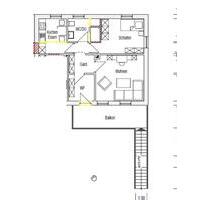 Renovierte Wohnung mit zwei Zimmern und Balkon in Schwandorf - Teublitz