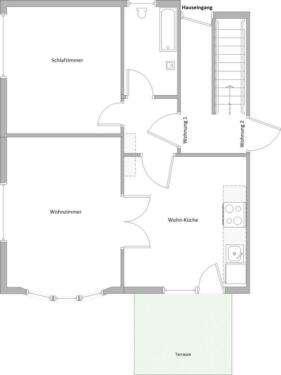 Foto - 2 Zimmer Etagenwohnung zur Miete in Wittmund