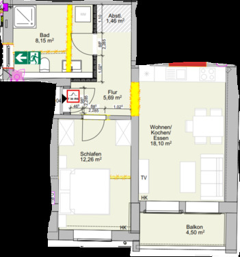 Foto - 2 Zimmer Etagenwohnung zur Miete in Worms