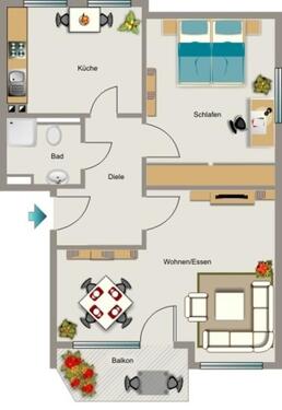 Foto - 2.5 Zimmer Etagenwohnung zur Miete in Krefeld