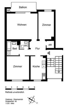 Foto - Etagenwohnung zur Miete in Duisburg