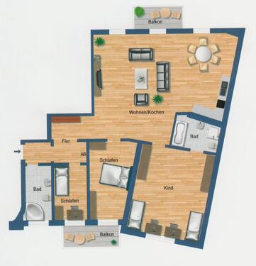 Foto - Etagenwohnung in Erfurt zum Kaufen