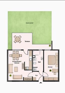 Foto - 2 Zimmer Erdgeschoßwohnung in Buch am Erlbach