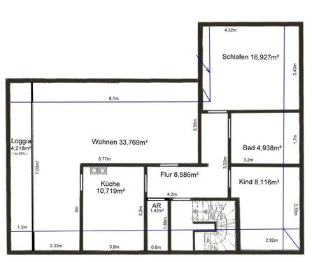 Foto - 3 Zimmer Dachgeschoßwohnung zur Miete in Bremen