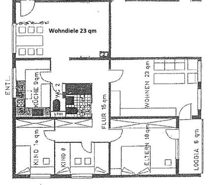 Foto - 5 Zimmerwohnung zu vermieten - 1.250,00 EUR Kaltmiete,