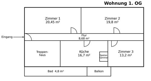 Foto - 3 Zimmer Etagenwohnung zur Miete in Kassel