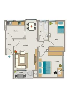 Foto - 3.5 Zimmer Erdgeschoßwohnung zur Miete in Krefeld