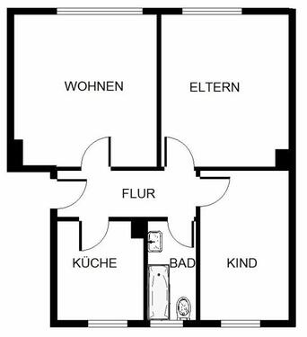 Foto - 3 Zimmer Etagenwohnung zur Miete in Bochum