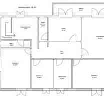 3 Zimmer Wohnung 130m2 mit Garten und Balkon - Brokstedt