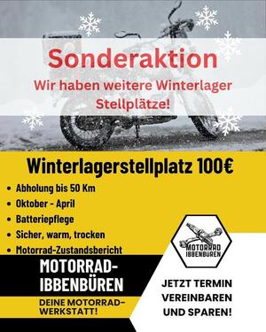 Foto - Motorrad Winterlager Stellplatz