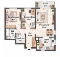 Moderne 3-Zimmer-Neubauwohnung (85 m²) mit Balkon – Erstbezug - Holzkirchen