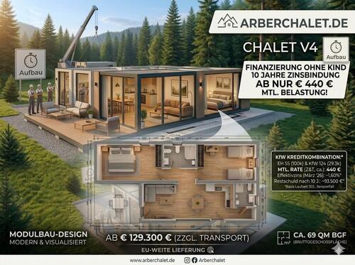 Foto - Modernes 69qm Chalet V4 – Neubau ab nur 440€ mtl. Finanzierung!