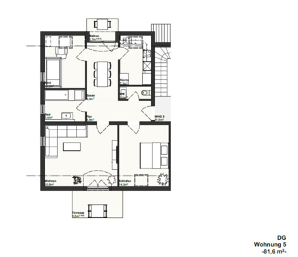 Foto - Schöne und helle 3 Zimmer-Wohnung im DG, in 72379 Hechingen