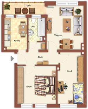 Foto - 3 Zimmer Erdgeschoßwohnung in Mönchengladbach