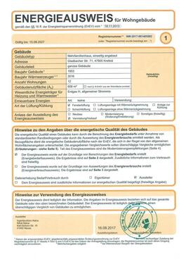 Foto - 2 ZW (32,09 m²) auf d. Gladbacher Str. in Krefeld zu vermieten