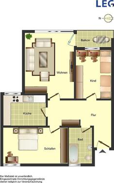 Foto - 3 Zimmer Etagenwohnung zur Miete in Rheine